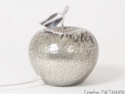 LAMPE MANZANA POMME ARGENT