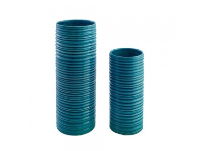 SET DE 2 VASES BLEU TURQUOISE