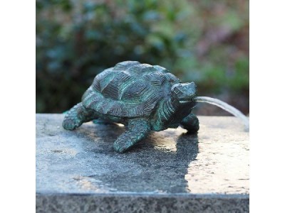 Statue en bronze : Tortue Fontaine