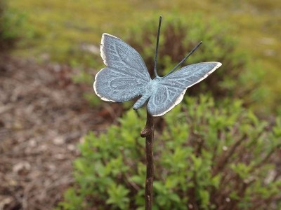 Statue en bronze : Petit papillon sur tige