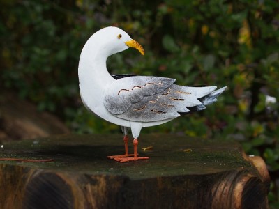 Décoration métal : Mouette retournée